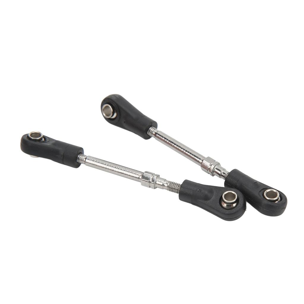 2pcs RC Servo Pull Rod RC Servo Connecting Rod for ZD Racing 10421 110 RC Car Black Silver