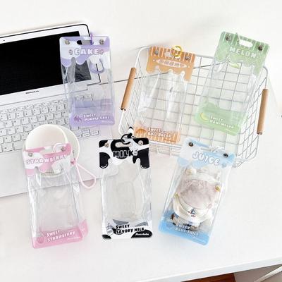 Neue Transparente Datenkabel-Aufbewahrungstasche PVC Staubdichte Puppen-Aufbewahrungstasche Geschenk Bunte Puppen Outdoor-Tasche für 13cm Puppen