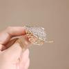 Luxury Sparkling Diamond Studded Gold Leaf Brooch Unlocks Exquisite Elegant Style Showcasing High-end Texture and Exquisite
