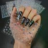 1Sheet Christmas Decorations 2026 New Year Nail Stickers Press On Nails Laser Snowflake Snowman Christmas Tree 3D Nail Decal