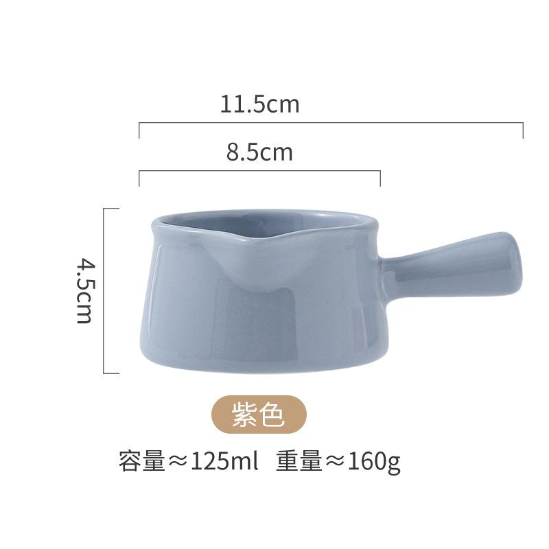 Westliches Keramik-Saftkübel mit Griff Mini Kleine Milchkanne Kaffeegeschirr Sahnetasse Haushalt Gewürz-Saucen-Drizzle-Schale