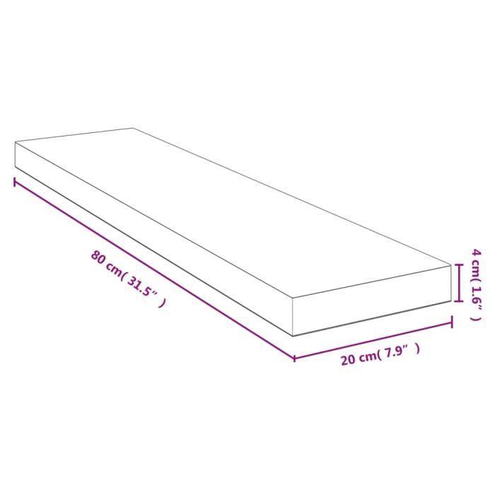 VidaXL Wall Shelf 80x20x4 Cm Bamboo 352734