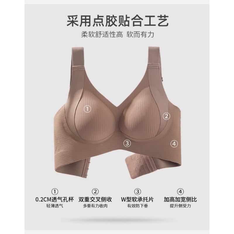 Women No Steel Ring Thin Full Cup Bra Large Size Seamless Minimizer Intimate Lingerie