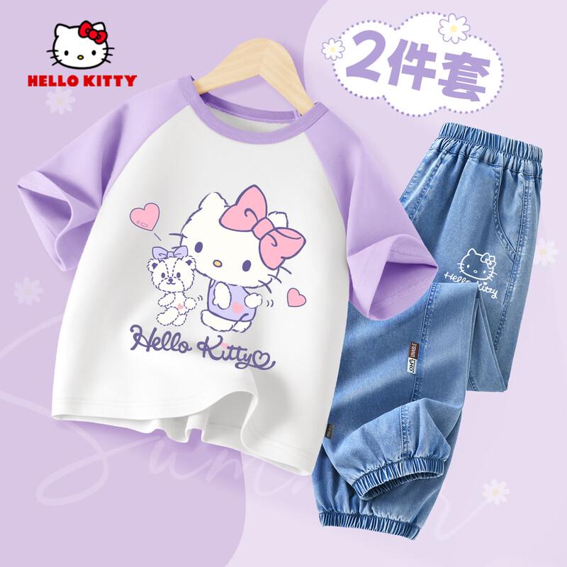 

Hello Kitty Girls Summer Cotton Short Sleeve & Jeans Set 43