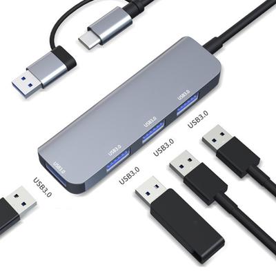 4-Port USB-C Hub Plug & Play 5Gbps High Speed Daten Transfer USB3.0/Typ-C Zu USB3.0 + USB2.0 Docking Station Kompatibel für MacBook Flash Drive