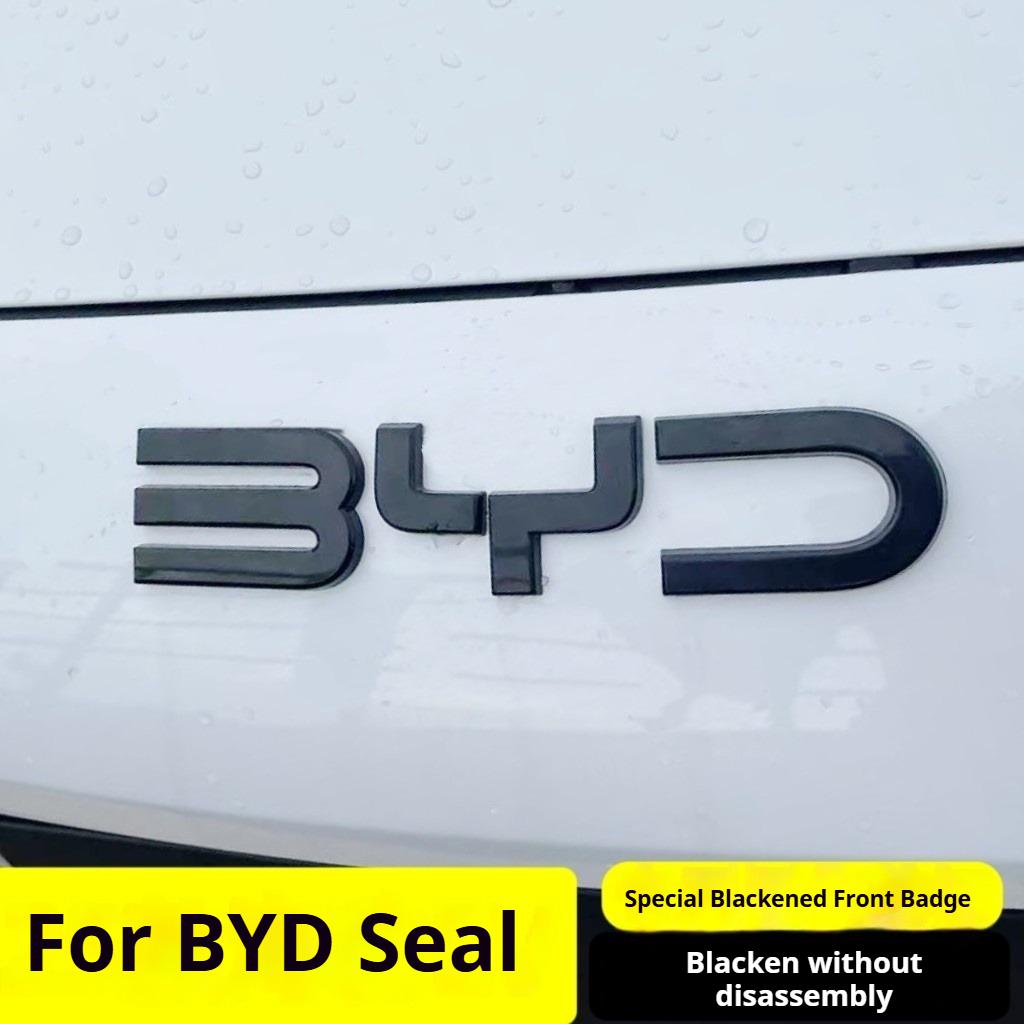 Per BYD Seal Dedicato Nero Anteriore Posteriore Emblema Modifica Guerriero Nero Badge Auto Stili di Copertura Logo Posteriore
