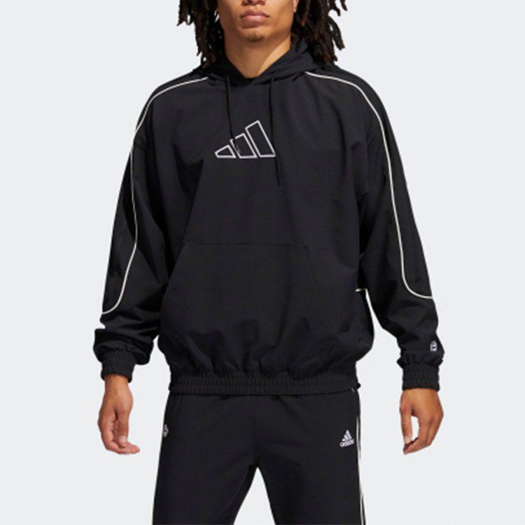 adidas Sweatshirts Men's Black Hooded Moderate Regular FR5736