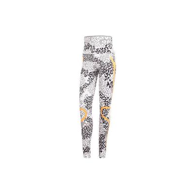 adidas X Stella McCartney Legginsy do jogi i fitnessu z nadrukiem panterki Damskie legginsy Czarno-białe FU0709