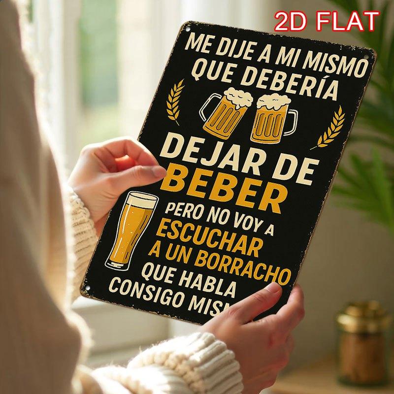 D Flat cm X cm (in X in) D Flat Effect Beer Always Tastes Better in The Garage Funny Beer Can Signs Home Deco