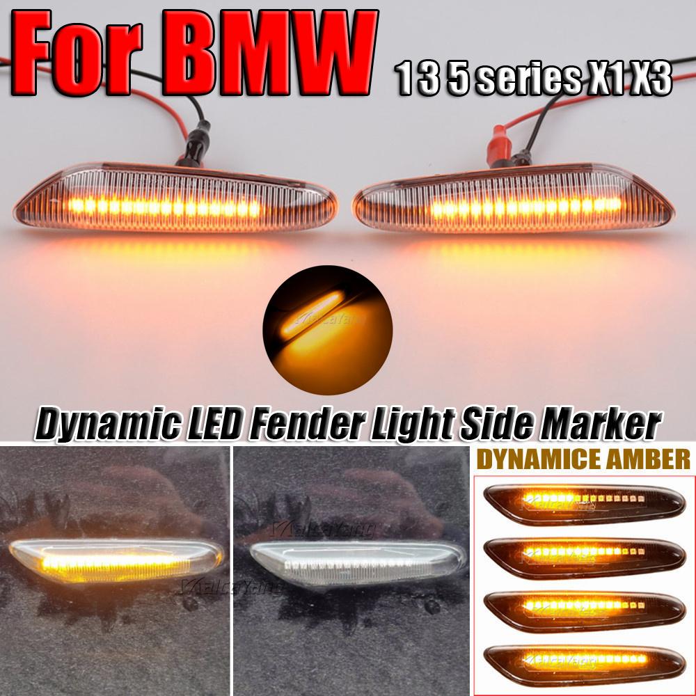 Dynamic LED Turn Signal Light Side Marker for BMW E60 E61 E90 E91 E87 E81 E83 E84 E88 E92 E93 E82 E46 1 3 5 Series X1 X3 2004