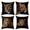 Bohemian Leo-Muster Digitaldruck Kissenbezug Kurzer Plüsch Geeignet für Wohnzimmer Schlafzimmer Sofas Dekokissenbezug