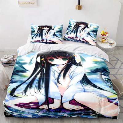 Zestaw pościeli Kawaii Girl drukowany 3D Anime Seksowna dziewczyna Poszwa na kołdrę Podwójny Pojedynczy Pełny Queen King Dla dorosłych Dzieci Pościel Pokrowiec na kołdrę