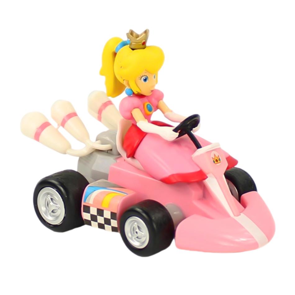 Super Mario Bros Karting Luigi Bowser Princess Peach Yoshi Toad Action Figure Toys Pull Back Car Anime Game Doll Gifts for Kids