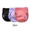 3PCS Washable Female Dog Diapers for Small Dogs Reusable Pet Puppy Physiological Pant Yorkie Menstruation Short Sanitary Panties
