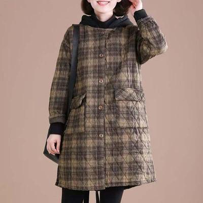 Casaco para Mulheres Espessado Outono Inverno Corta-vento Oversize Impermeável Casaco Casual