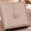 Women's Silver Titanium Steel Necklace with Micro-Inlaid Zircon - Elegant, Durable Clavicle Chain Jewelry