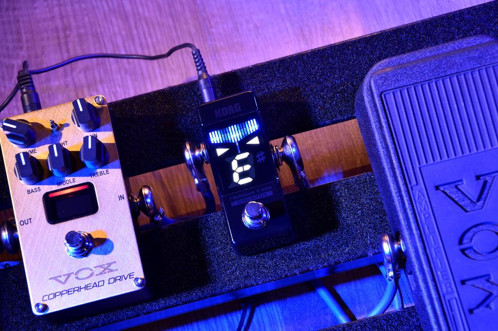 KORG Pitchblack X Mini Pedal Tuner for Cent High Ultra Strobe Guitar/Bass, Compact, Space-Saving, ±0.1 Accuracy, Buffer, Tuning, PB-X-MINI