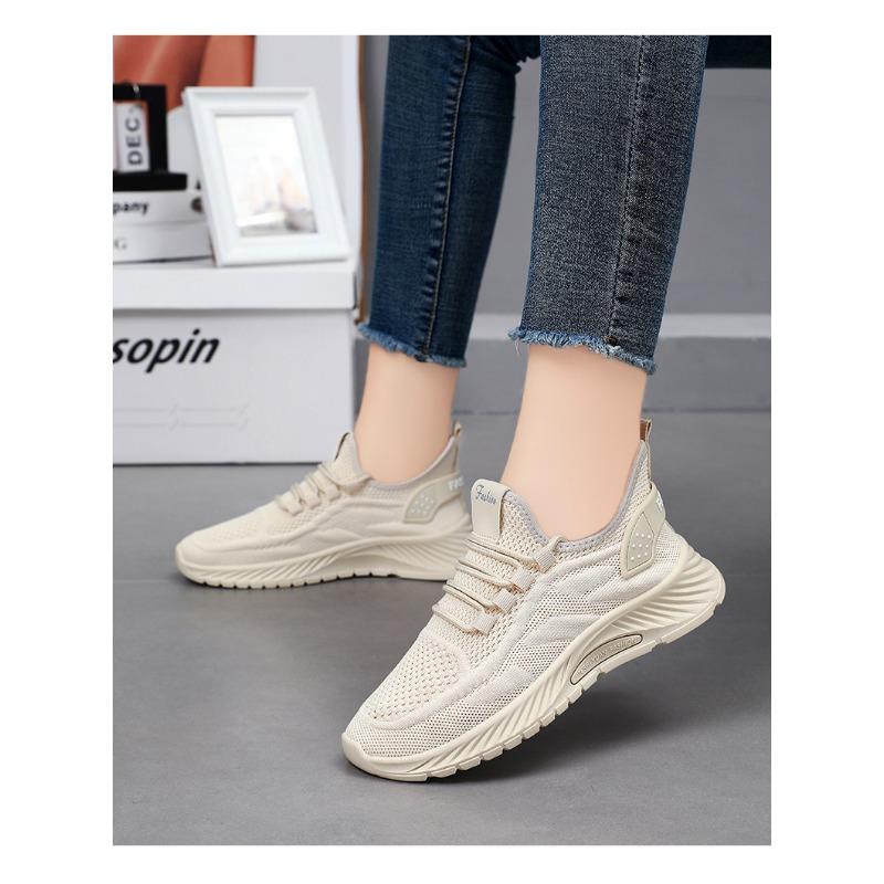 Damskie wiosenne nowe buty do biegania rekreacyjnego Flying Weaving Damskie buty sportowe pojedyncze