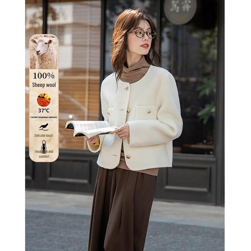 Mokana Women's Short Long-Sleeve Wool Coat