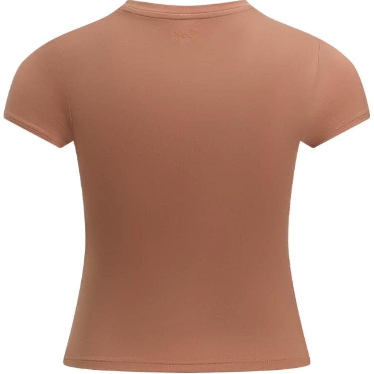 Under Armour Meridian SS25 Round Neck Solid Slim Fit Short Sleeve T-Shirt Women T-Shirt Mocha-Rose 6000341-696