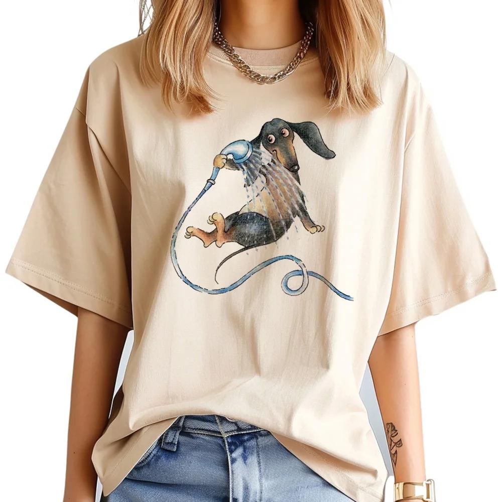 Dachshund Dog Printed Summer T Shirts Graphic Casual Streetwear Short Sleeve Creative Comfoetable Soft Summer T-shirt