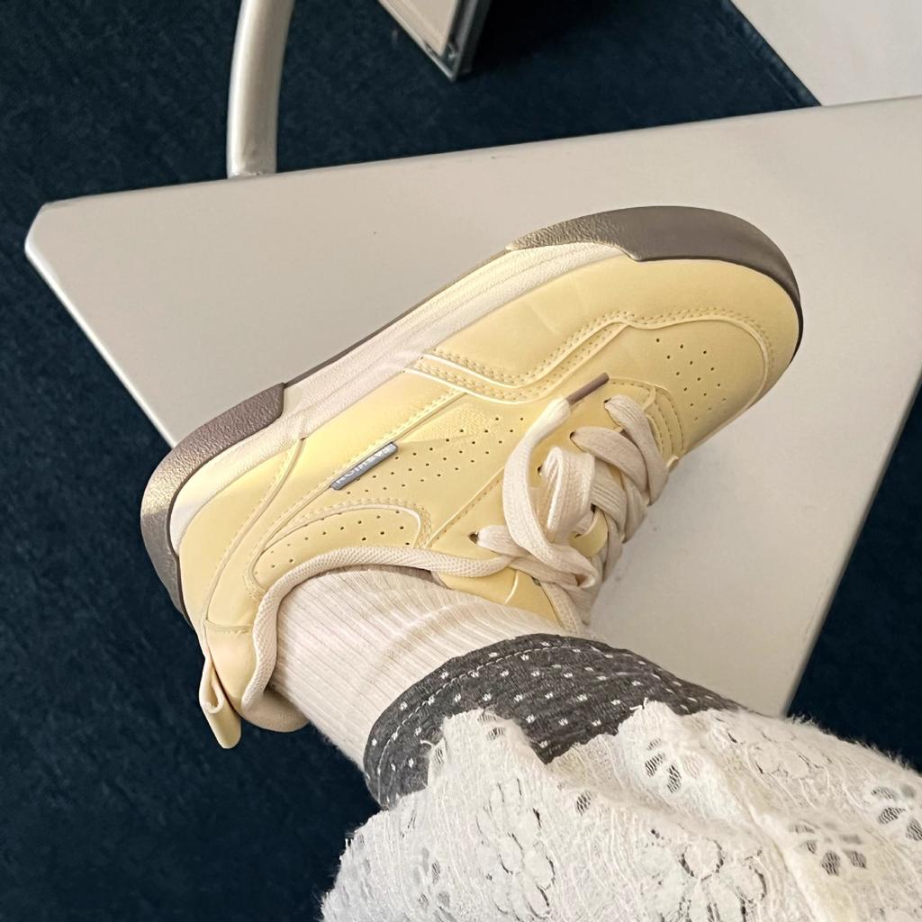 Pink breathable leather board shoes women's summer new student versatile child leisure sports white shoes