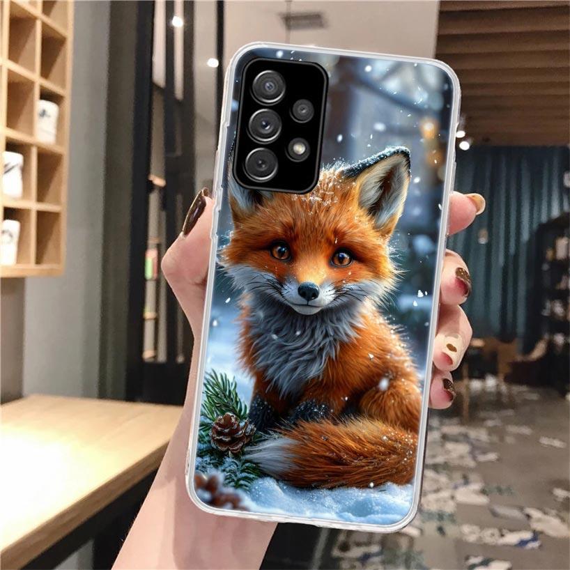 Animal Fox Silicon Phone Case For Samsung Galaxy A52 A51 A50S A42 A32 A22 A12 A02S A30S A20S A10S A41 A31 A21S A40 A30 A70