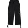 Li Ning X Pleasures Skateboard Series Solid Color Straight Loose Fit Casual Pants Women Bottoms Black AKLUC76-1