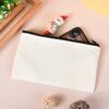 1PC-Student Stationery Bag Zipper DIY Graffiti Pen Bag Cotton Pen Bag Blank Storage Canvas Pen Bag Pencil Storage Bag