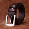 High-End Light Luxury Simple Business Anti-Allergic Belt Men'S Leather Pure Titanium Buckle First Layer Cowhide Formal Pants Belt