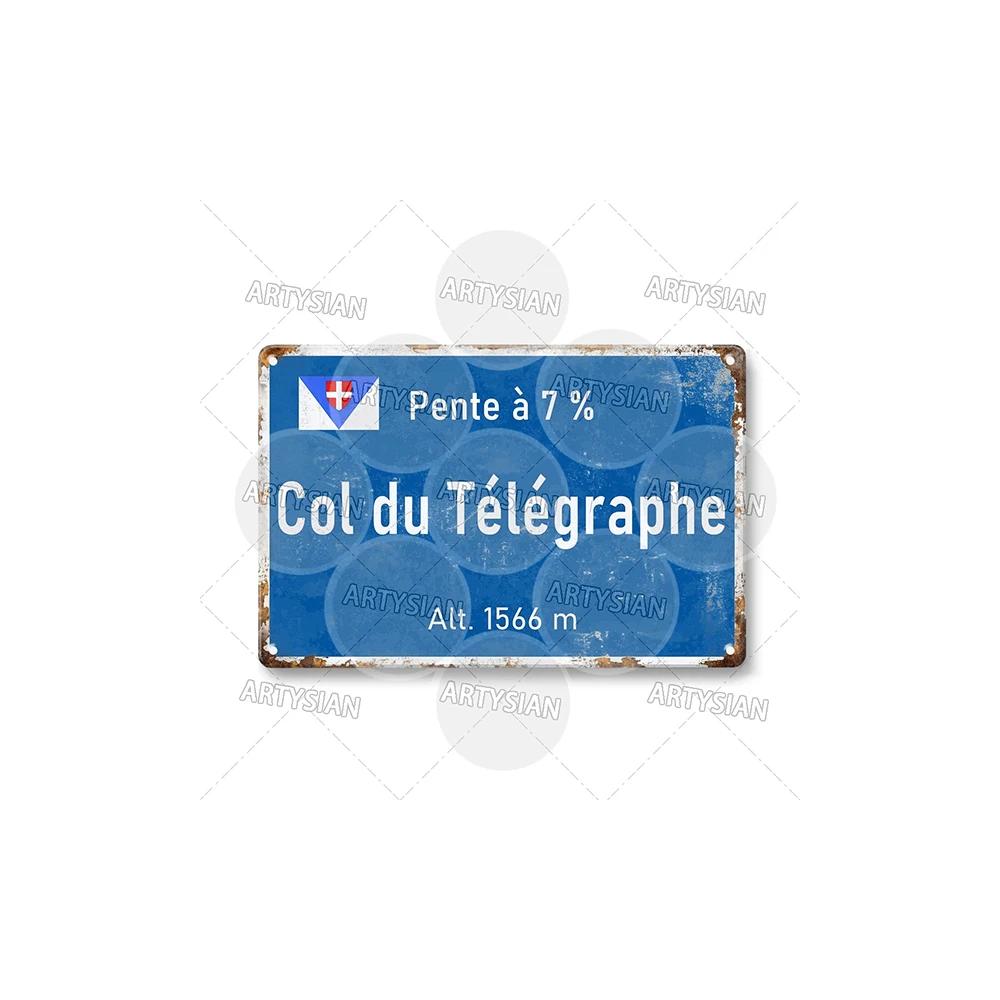 Segno Metallica Corsa Ciclistica Segnaposto Francia Croix de Fer Loze l'Iseran Peyresourde Tramassel d'Izoard Galibier Mont Ventoux
