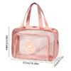 Large Capacity Toiletry Storage Pouch Transparent Clear Toiletry Case Portable Cosmetic Bag  Women
