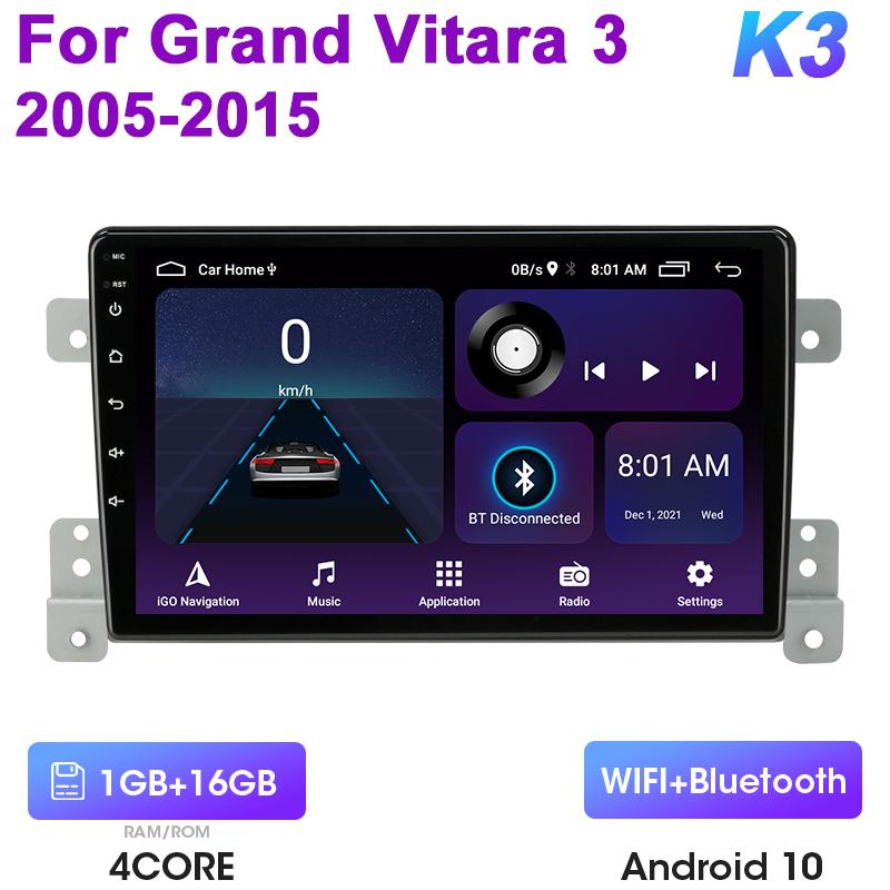 

2 Din Android 12 автомобильное радио для Suzuki Grand Vitara 3 2005 -2015 мультимедийный видеоплеер GPS 4G Carplay Auto Stereo RDS головное устройство