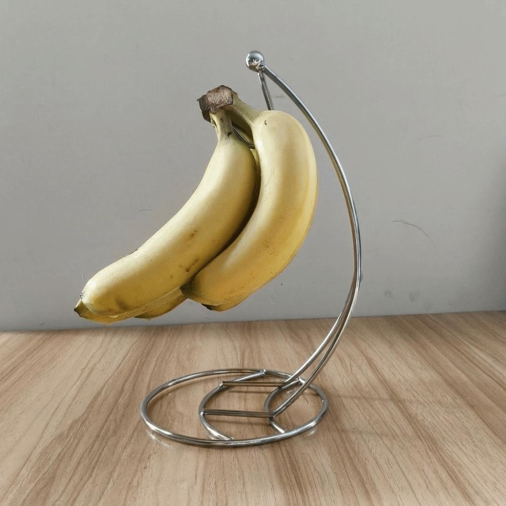 with Base Metal Banana Rack Stable Stand Fruit Display Hanger Creative Banana Holder  Living Room