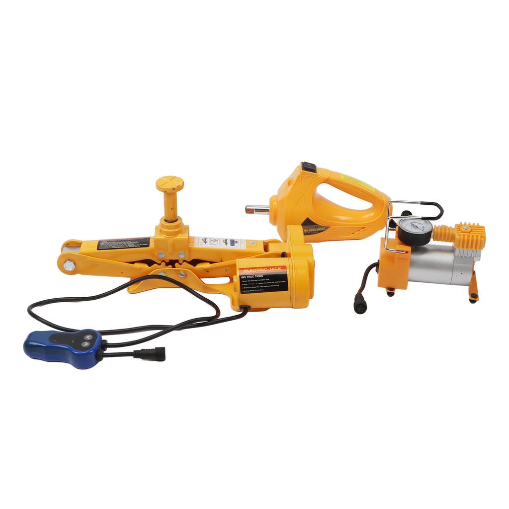 Electric Car Jack Kit 12V Portable Scissor Lift Jack Car Repair Tool with Electric Impact Wrench Tir