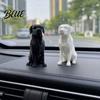 Figura de Perro Impresa en 3D Figura Geométrica de Labrador Estatua Sentada Moderna Coleccionable Adorno Retro para Mascotas Escultura para Hogar Oficina Coche Centro