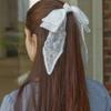 ANOETIC ROSE LACE RIBBON TIE_WHITE