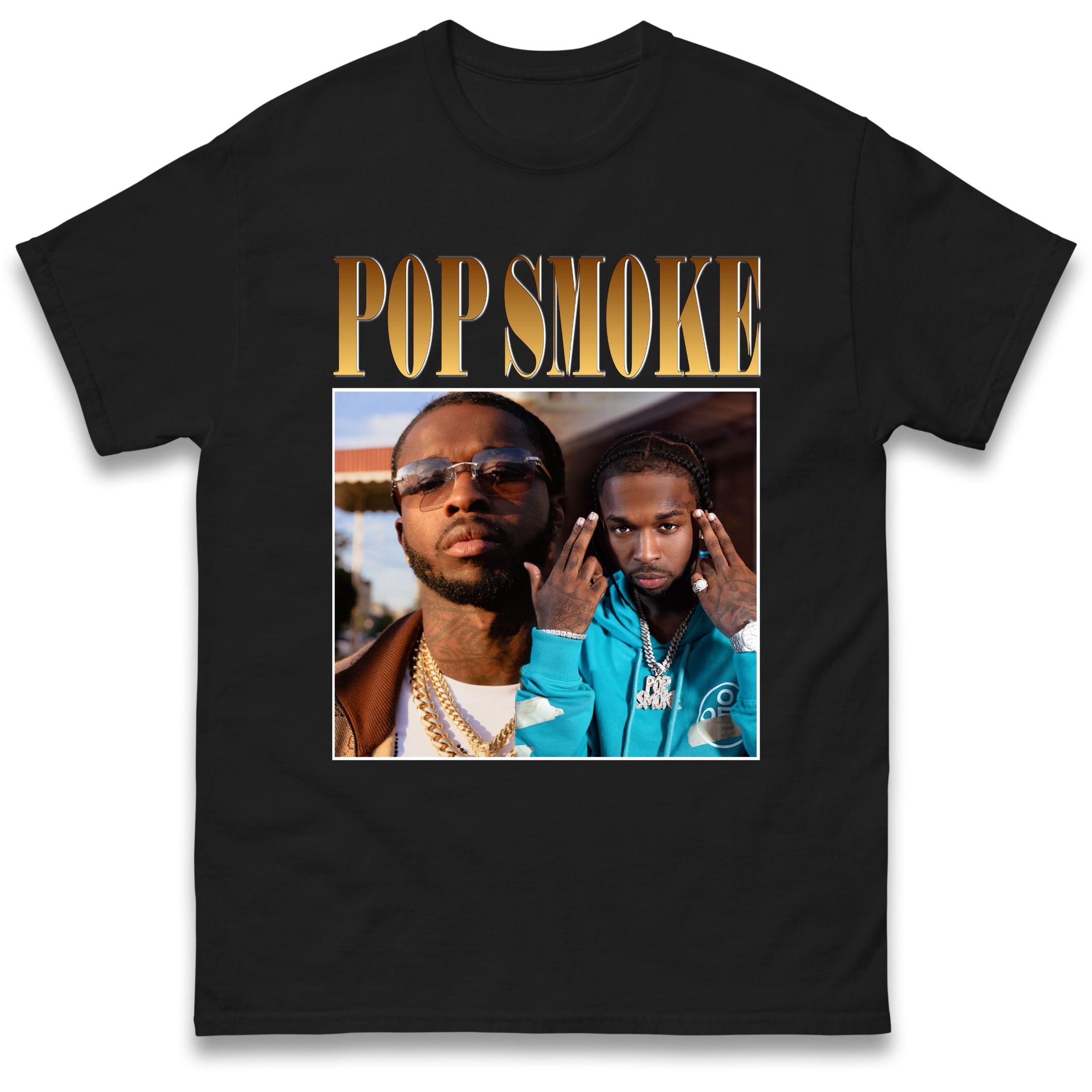 Pop Smoke T-Shirt Tshirt Mens Womens Tops Unisex Tees 100% Cotton S
