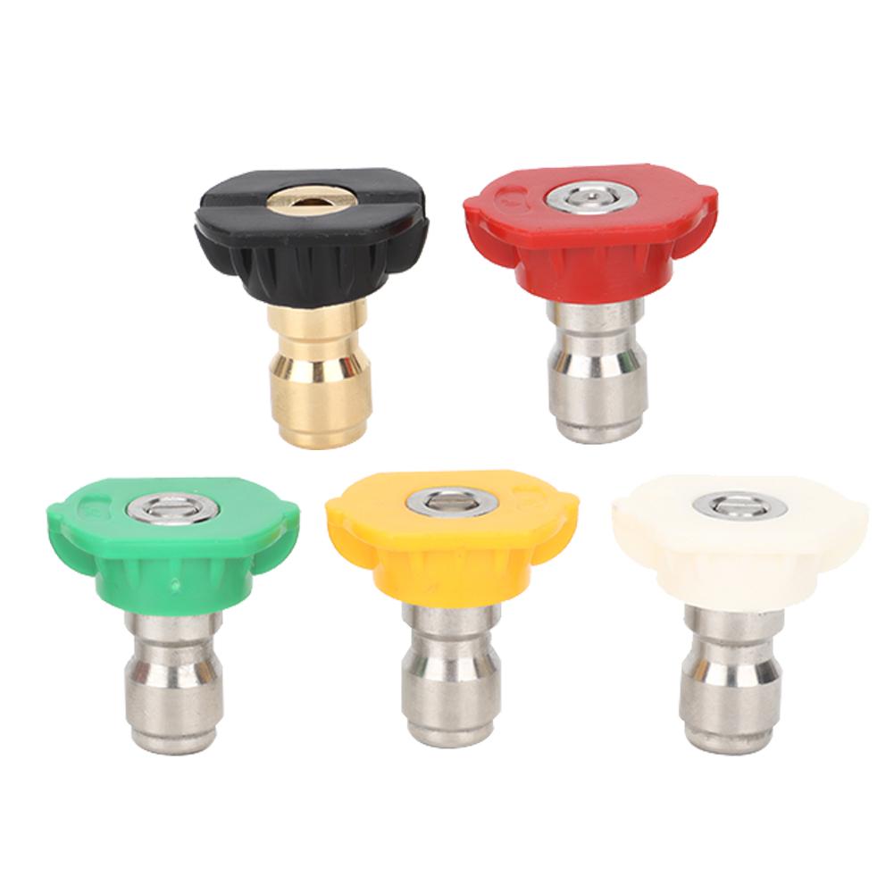 5PCS High Pressure Washer Spray Nozzle 1/4in Quick Connect 5 Colors 5 Angles for Karcher K025#