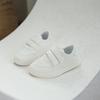 Kids White Sneakers Toddlers Preschoolers Non-Slip Rubber Sole Low-Top Casual Shoes With Velcro Closure