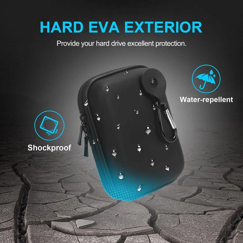Durable EVA 2.5inch Hard Drive Case Shockproof Small Portable Storage Box Hard Shell Protective Storage Case Digital Accessories