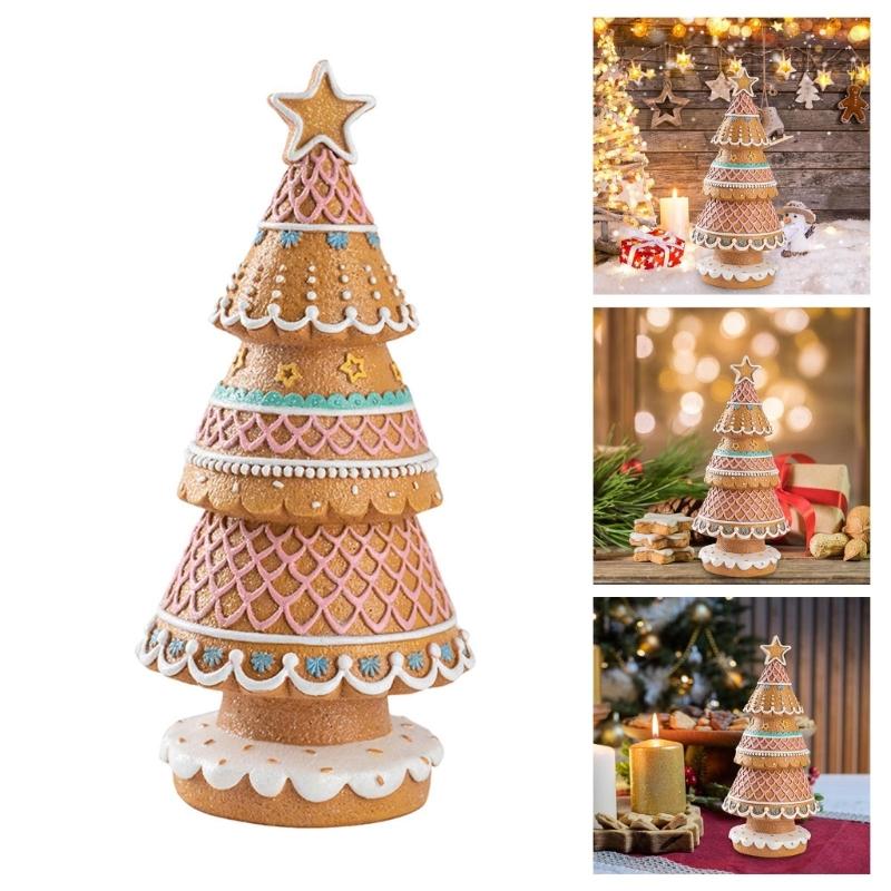 Realistic Gingerbreads Christmas Tree Resin Crafts Ornaments Indoor Outdoor Festival Decoration Use Party Supplies