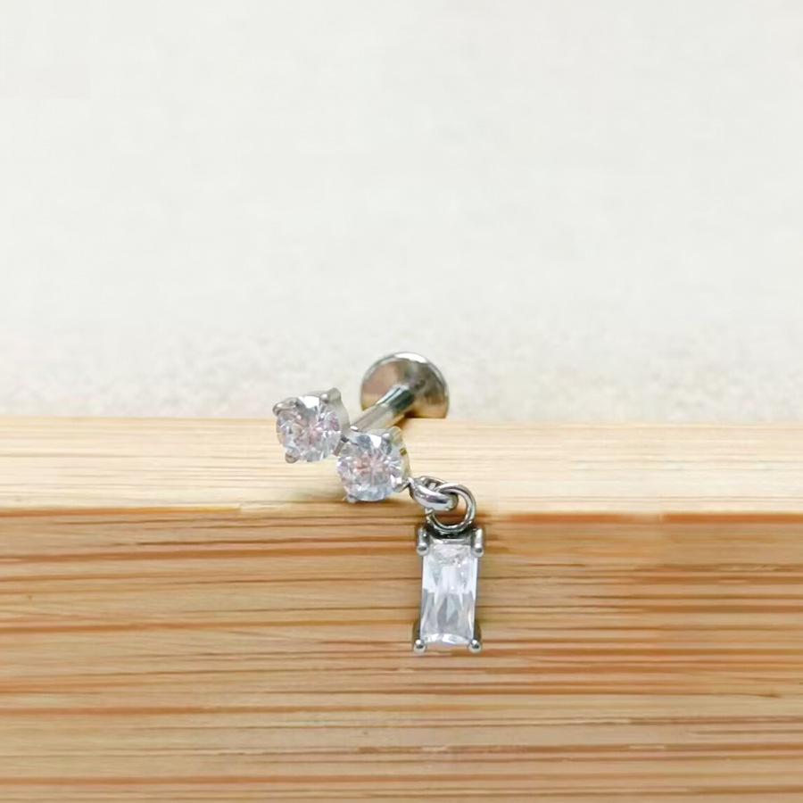 F136 Titan Zirkon Hänge Tragus Stud Brosk Piercing Smycken