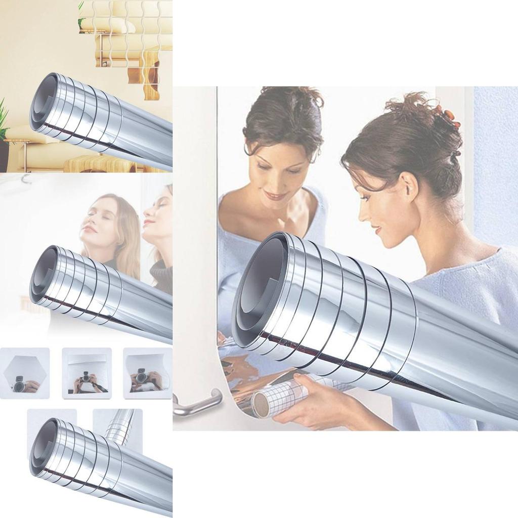 Elegant Diy Mirror Wall Sticker Waterproof Pet Material For Bathroom And Living Room
