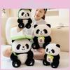 Panda Plush Toy With Leaf And Fortune Motifs For Kids Gift And Collectors