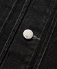 Agod Stone Washed Crop Denim Jacket [Black]