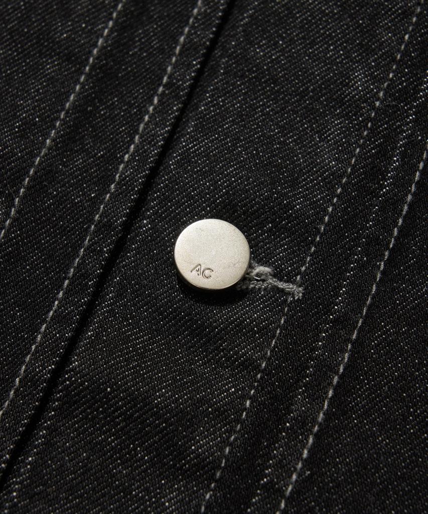 Agod Stone Washed Crop Denim Jacket [Black]