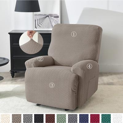 1Seater Jacquard Recliner Sofa Covers Elastic Armchair Cover Non-Slip Spandex Stretch Recliner Chairs Slipcovers Living Room