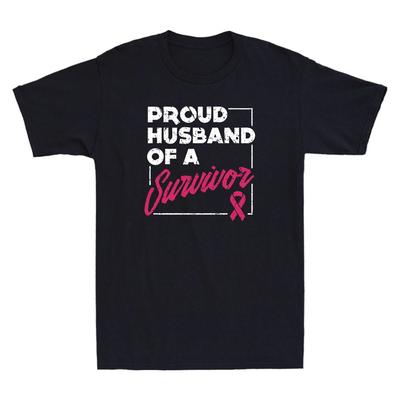 Proud Husband Of Survivor Breast Cancer Awareness Gifts Vintage Unisex T-Shirt