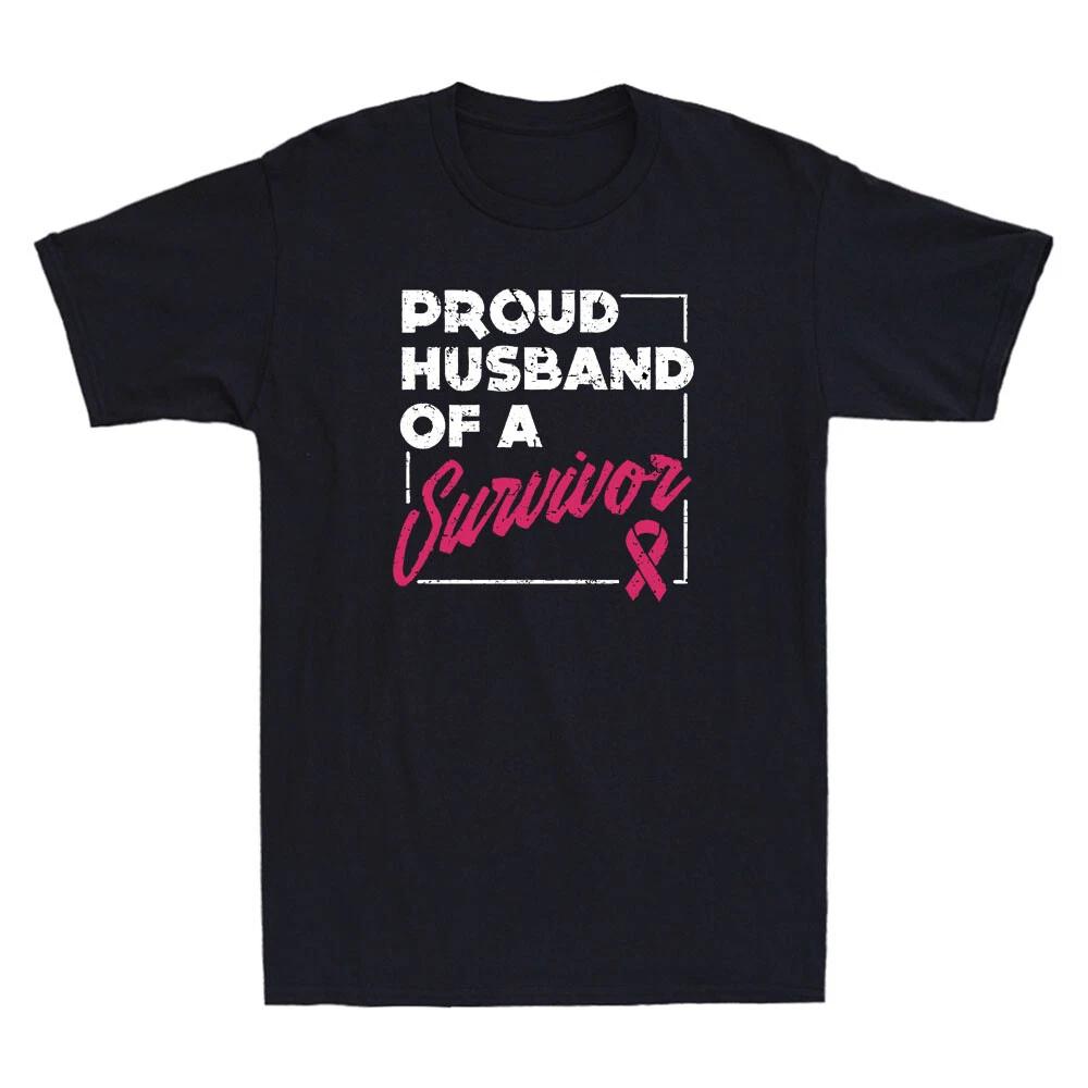 Proud Husband Of Survivor Breast Cancer Awareness Gifts Vintage Unisex T-Shirt S